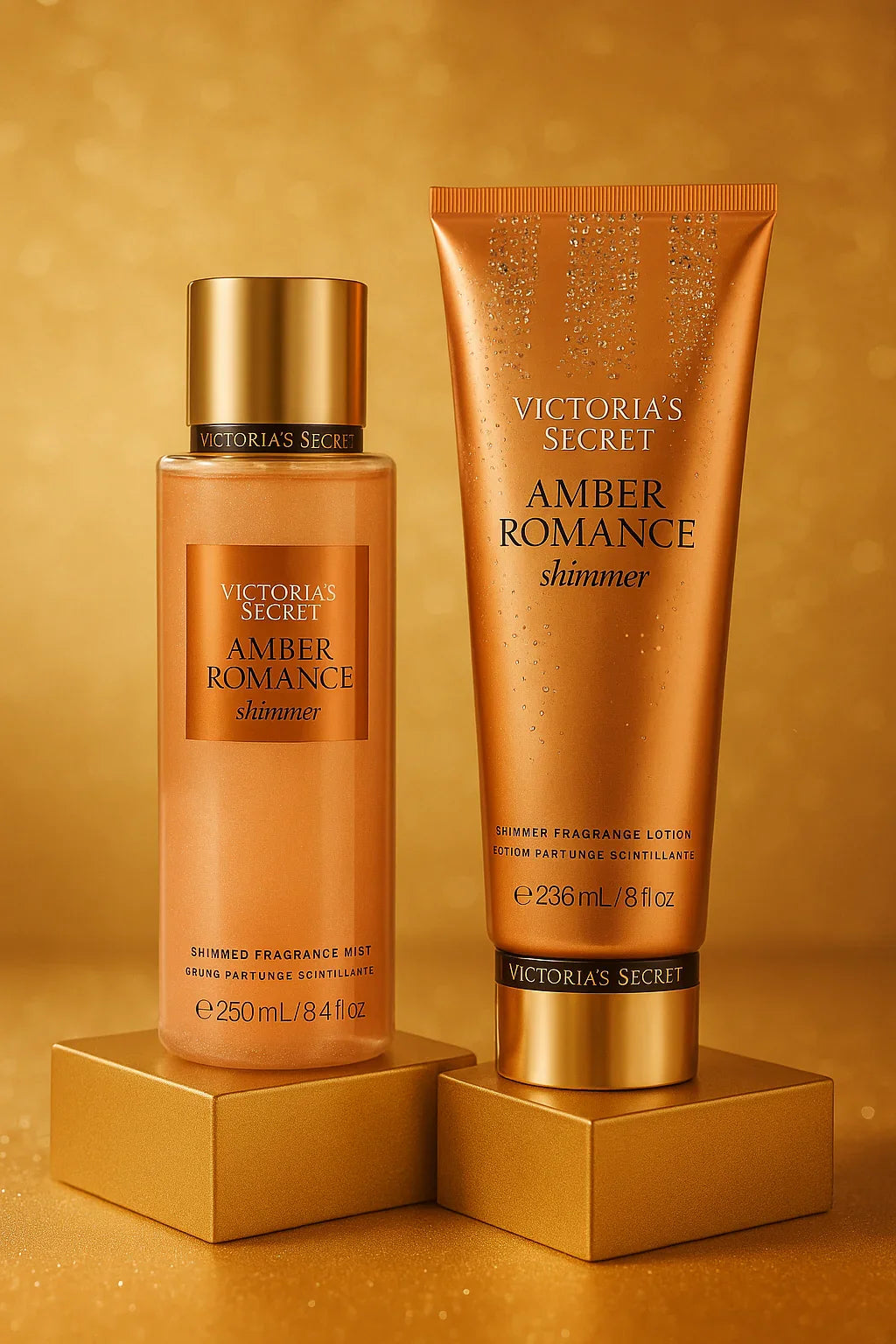 Kit Victoria’s Secret Aqua Kiss Shimmer Body Splash e Loção