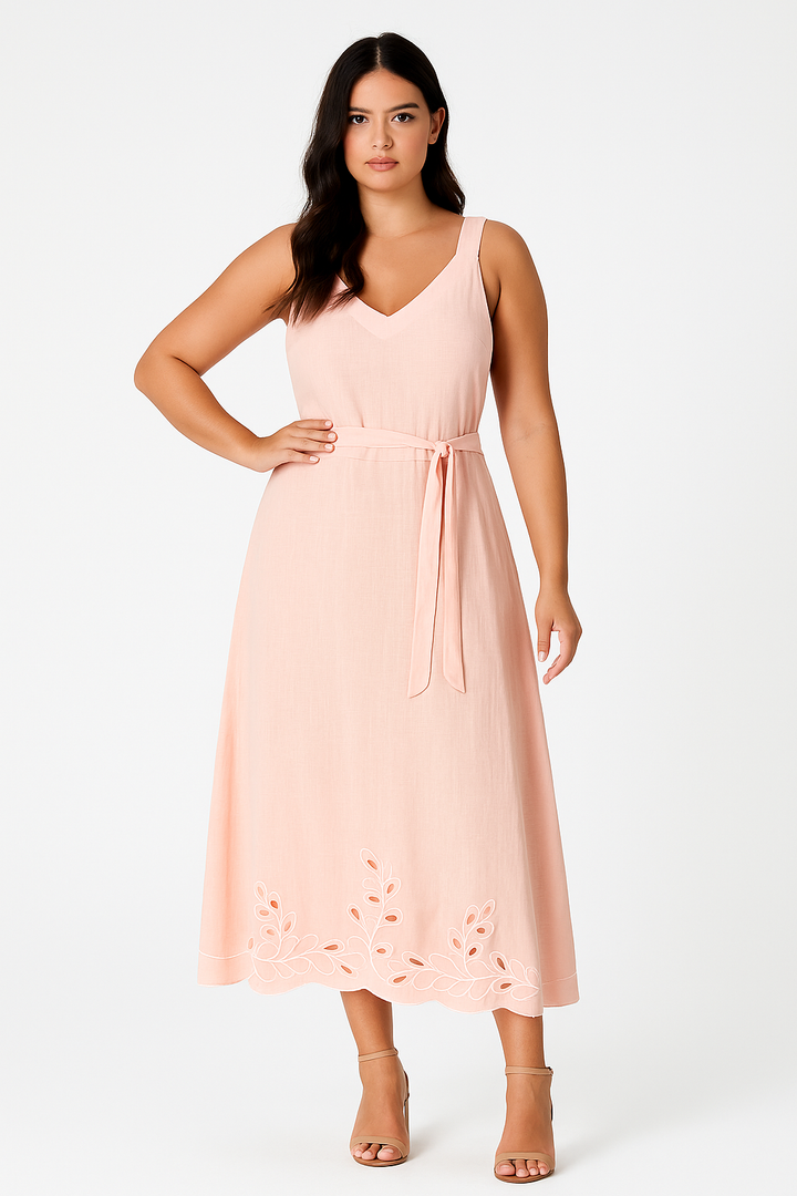 Vestido Klepton Midi Bordado