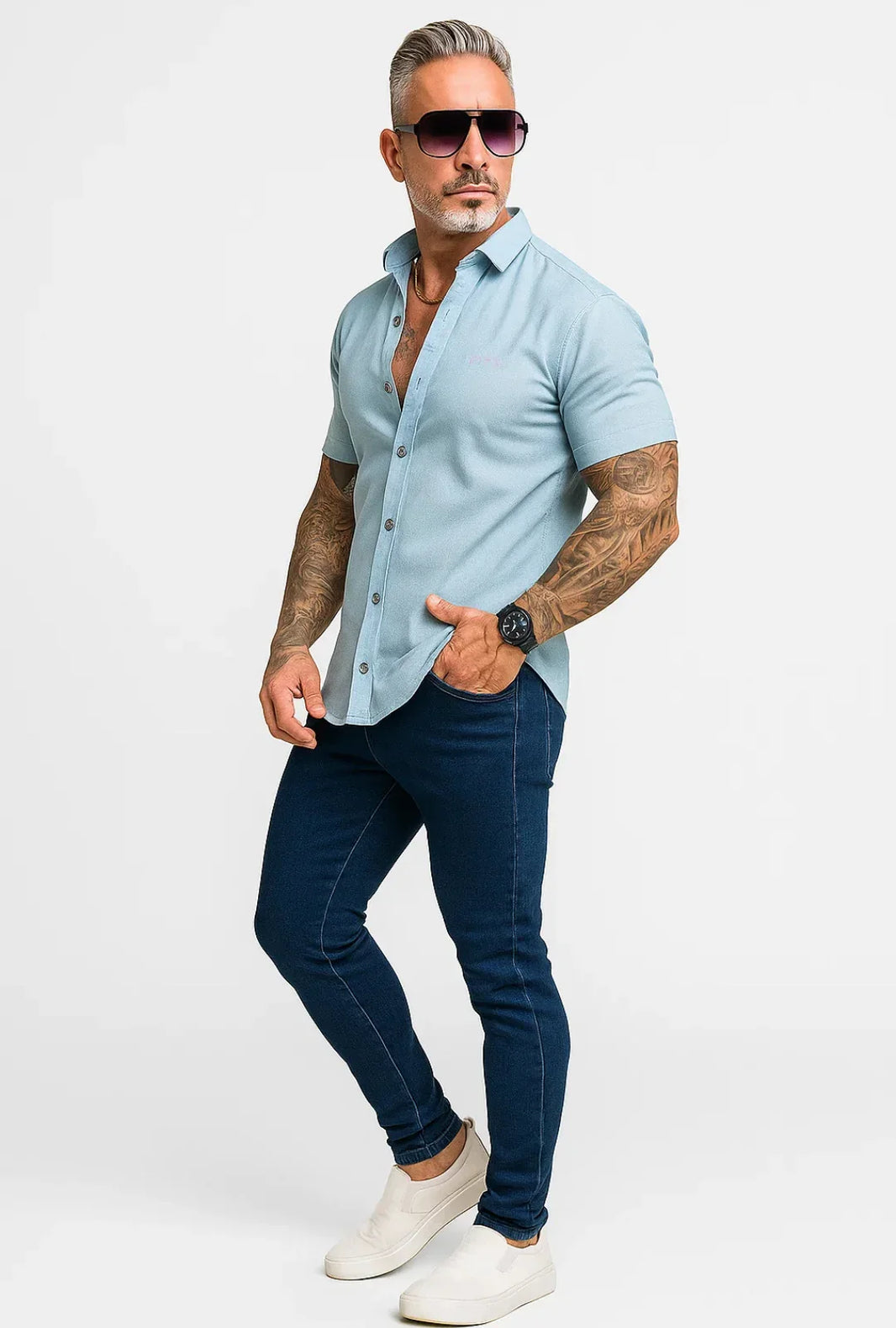 Calça Jeans Men All Blue Leon