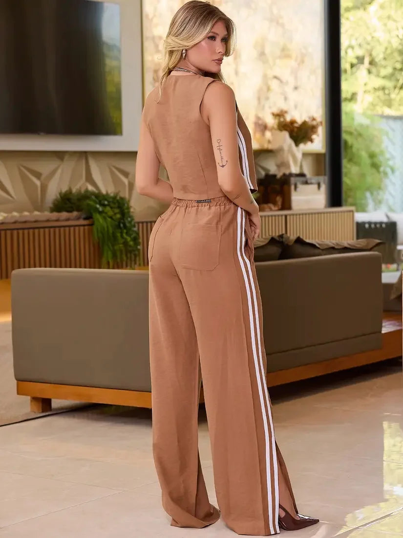 Conjunto Feminino Empório Pit Bull  Calça & Colete com Fendas