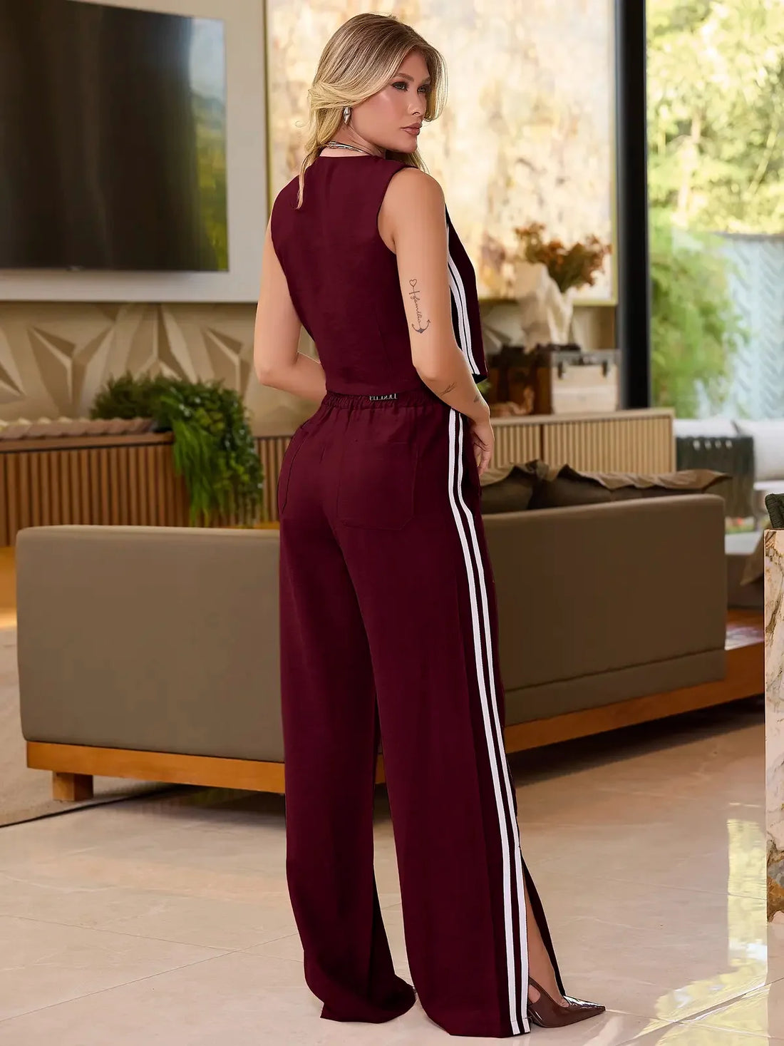 Conjunto Feminino Empório Pit Bull  Calça & Colete com Fendas