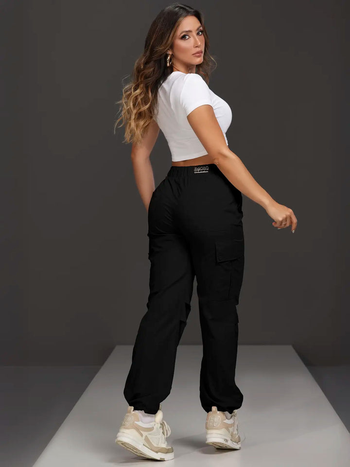 Calça Parachute Feminina Pit Bull  Preta