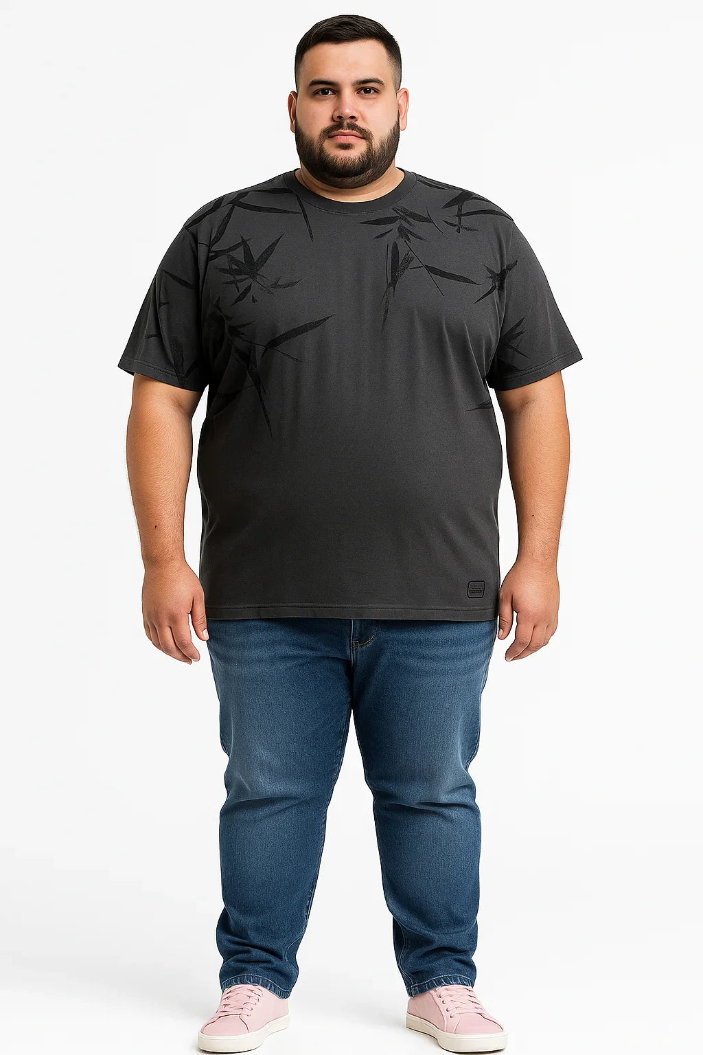 Camiseta Tradicional Estampada Folhagem