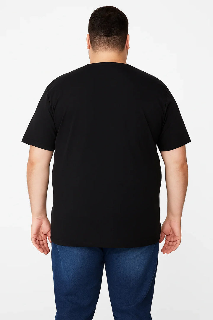 Camiseta Preta Faixa Roxa Masculina