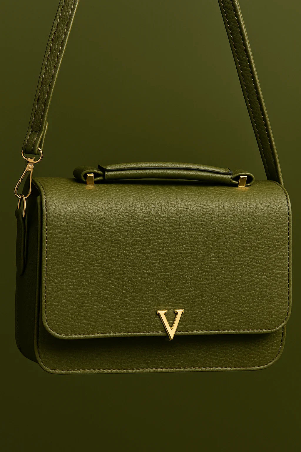 Bolsa Feminina Tiracolo Verde Oliva V Dourado