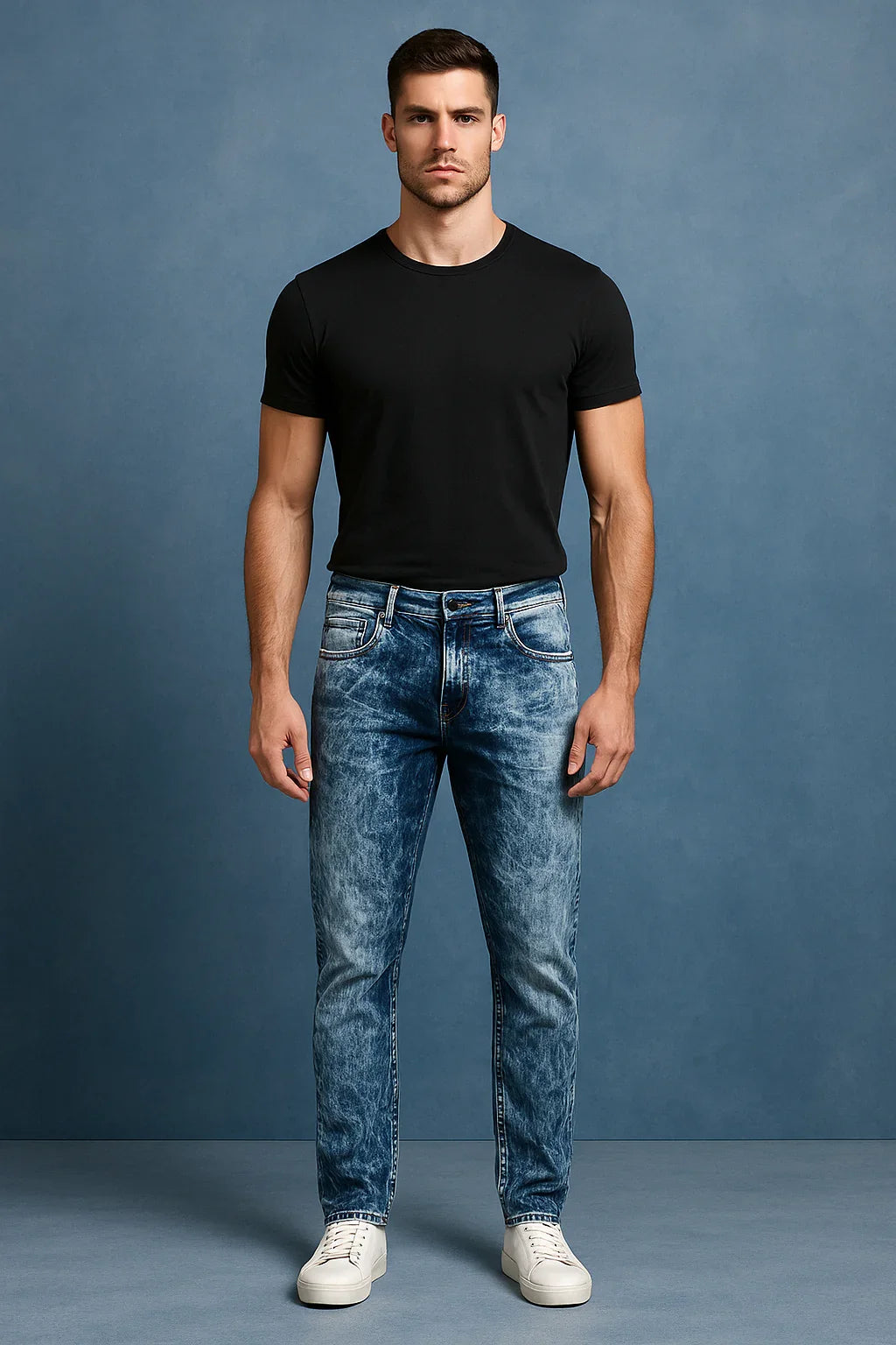 Calça Jeans Masculina Estonada