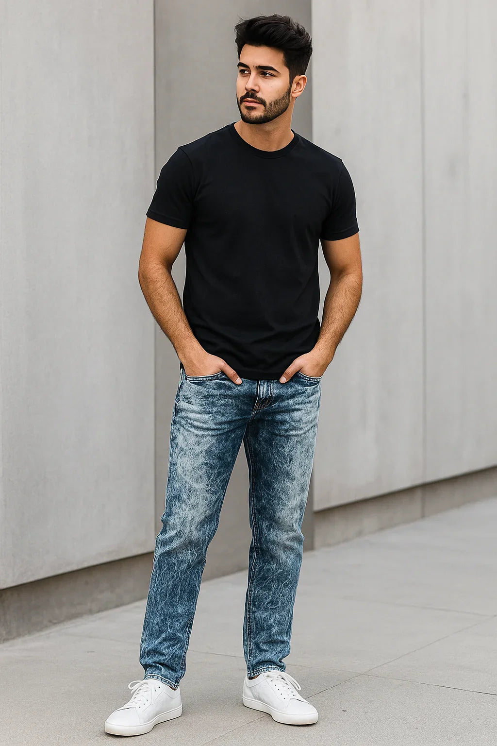 Calça Jeans Masculina Estonada
