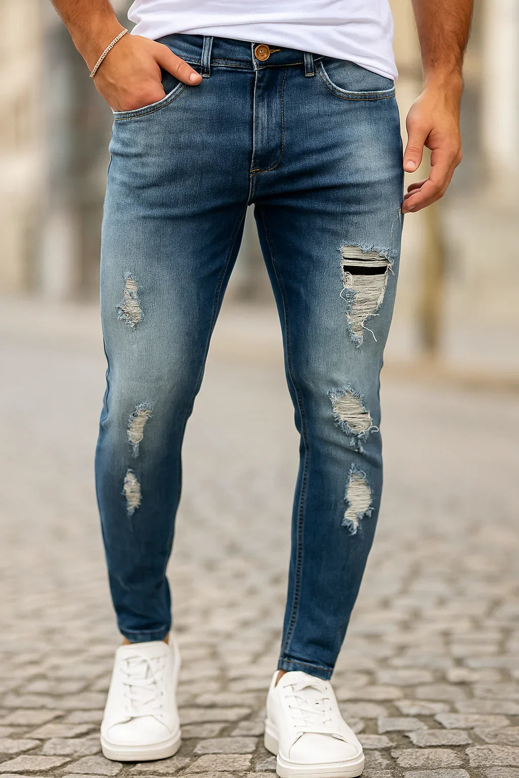 Calça Jeans Masculina Hunt Bear Destroyed