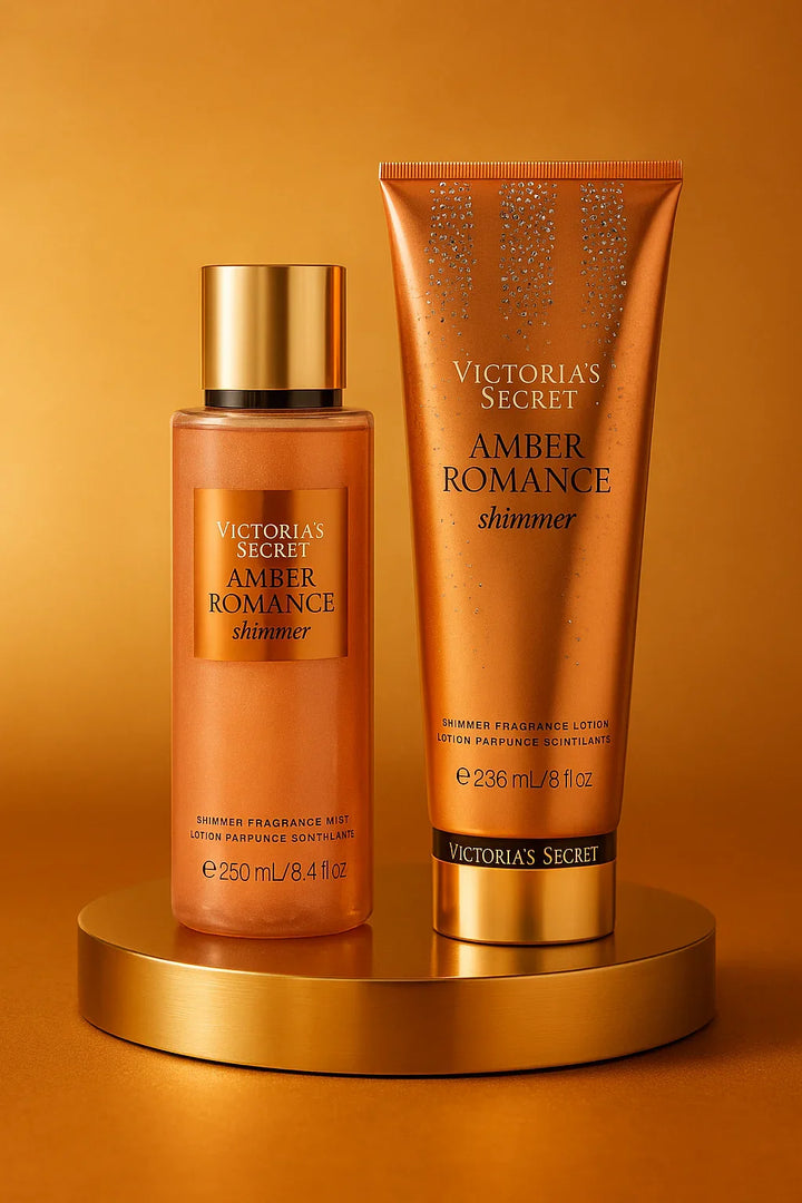 Kit Victoria’s Secret Aqua Kiss Shimmer Body Splash e Loção