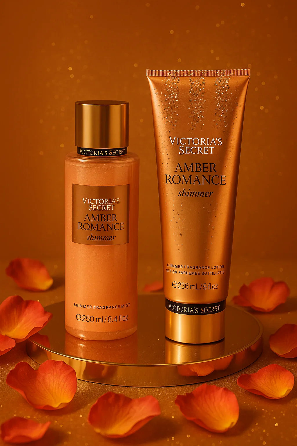 Kit Victoria’s Secret Aqua Kiss Shimmer Body Splash e Loção