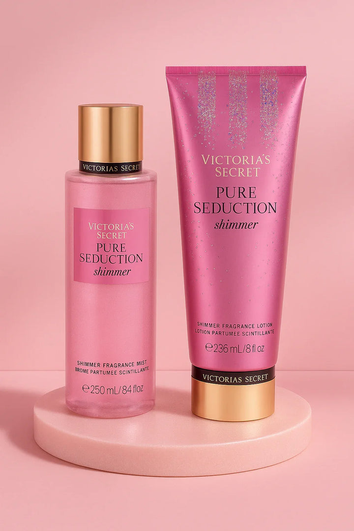 Kit Victoria’s Secret Pure Seduction Shimmer Body Splash e Loção