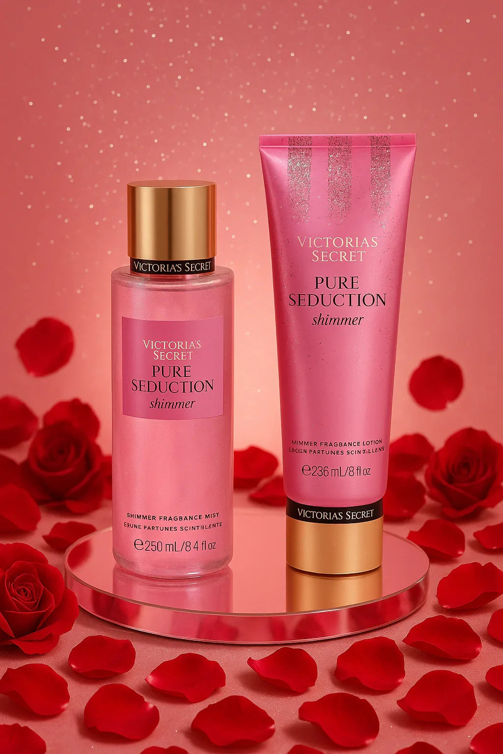 Kit Victoria’s Secret Pure Seduction Shimmer Body Splash e Loção