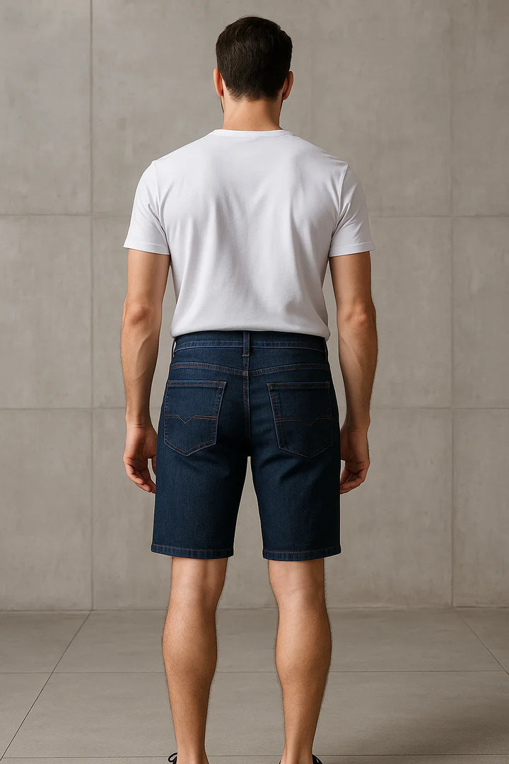 Bermuda Masculina Jeans Tradicional  Azul Escuro