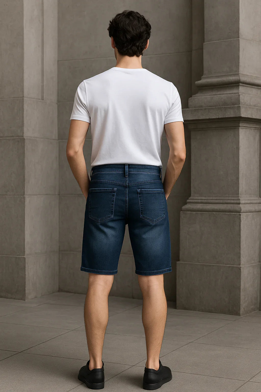 Bermuda Masculina Jeans Tradicional  Azul Escuro
