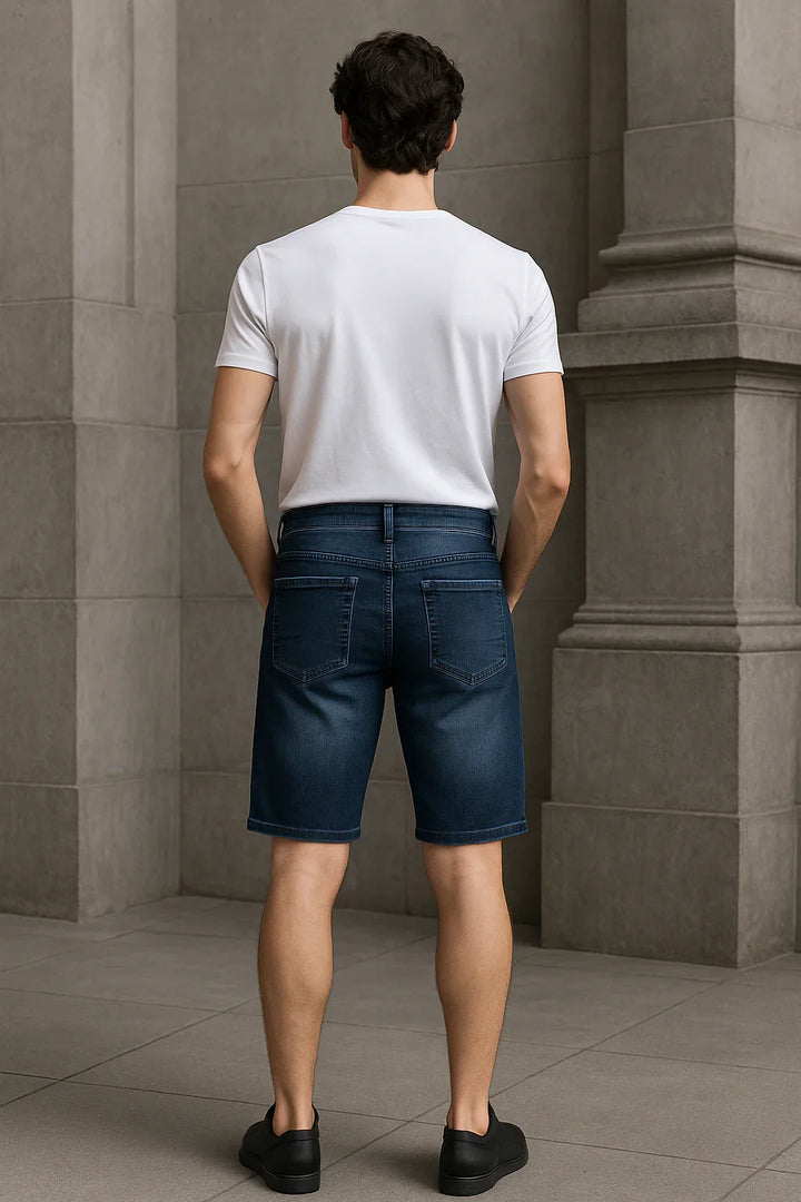 Bermuda Masculina Jeans Tradicional  Azul Escuro