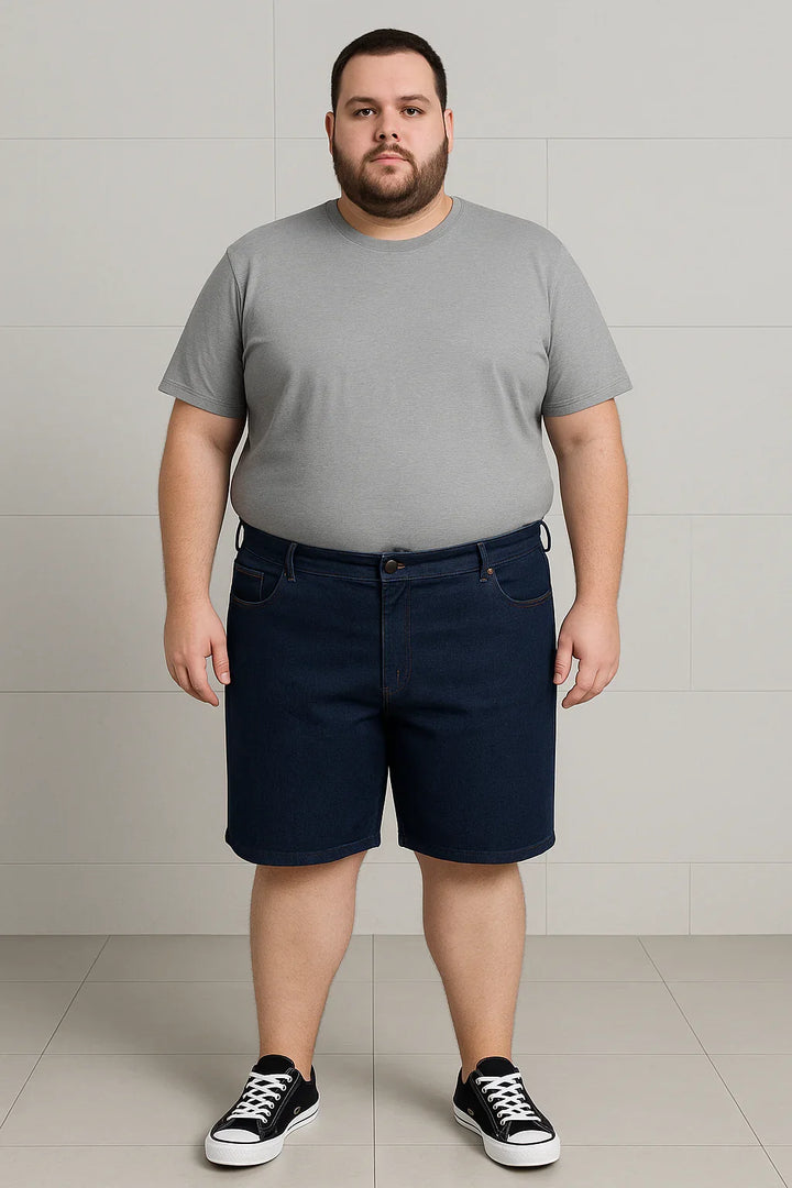 Bermuda Masculina Jeans Tradicional Plus Size