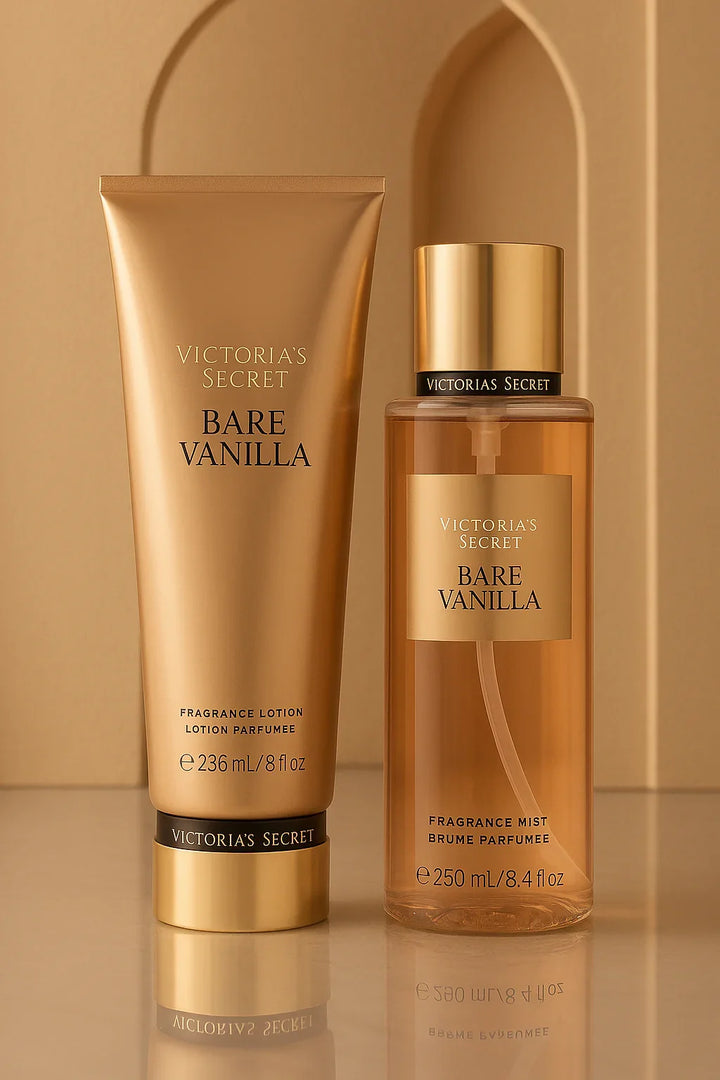 Kit Victoria’s Secret Bare Vanilla Body Splash 250 mL + Loção 236 mL