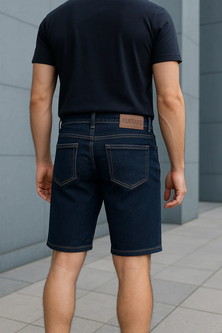 Bermuda Masculina Jeans Tradicional Azul Escuro