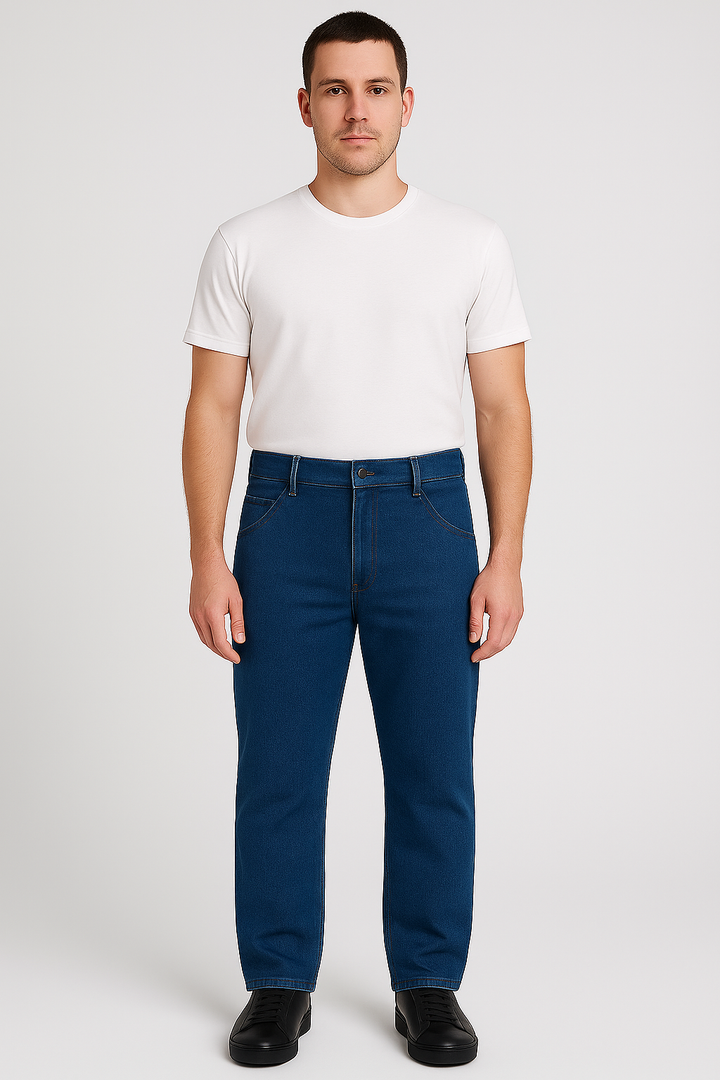 Calça Jeans Masculina Tradicional Azul