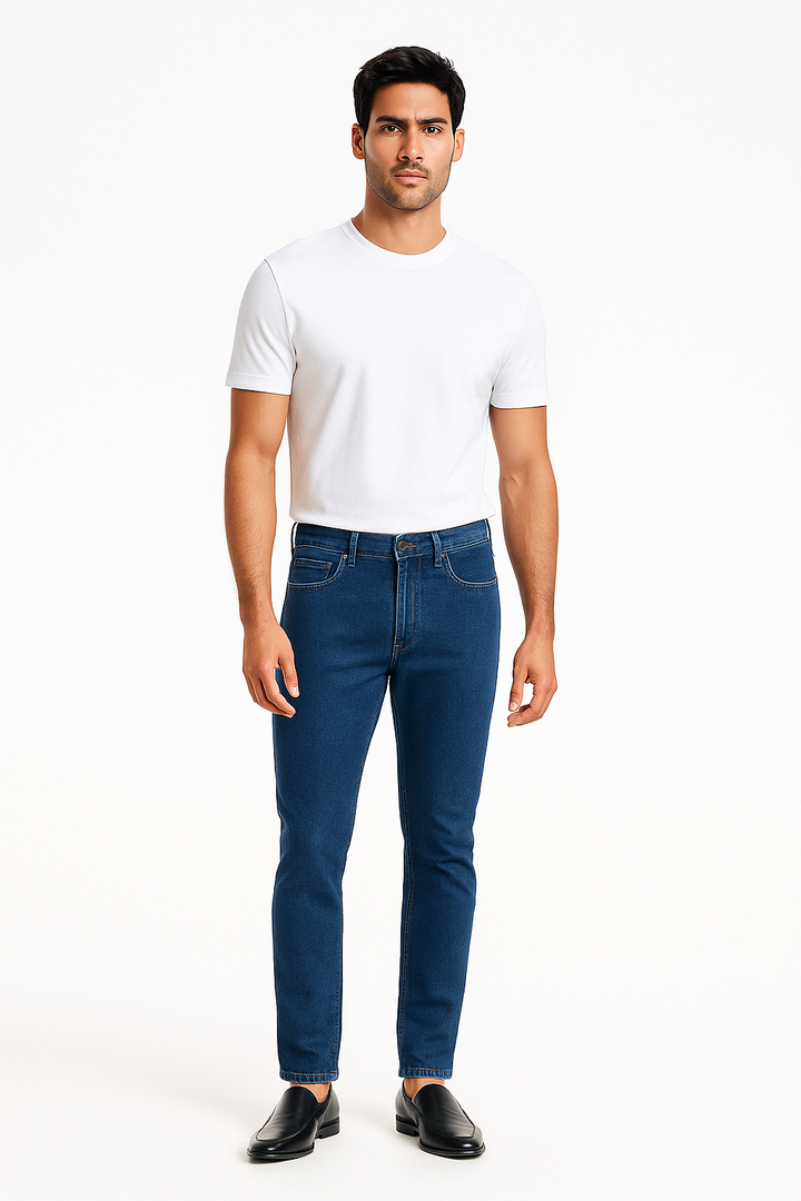 Calça Jeans masculina Tradicional Azul