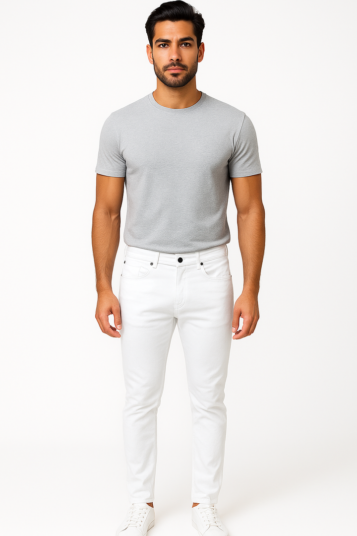 Calça Jeans masculina Branca