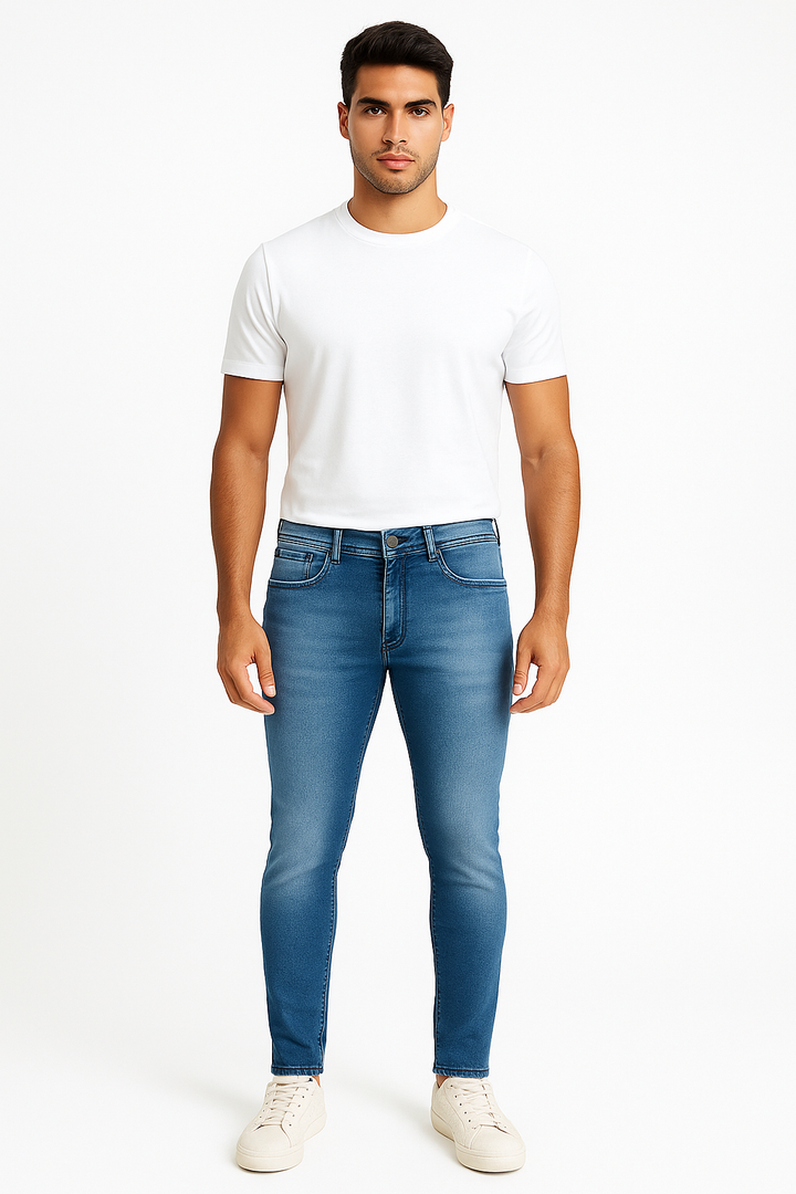 Calça Jeans Masculina Skinny Azul