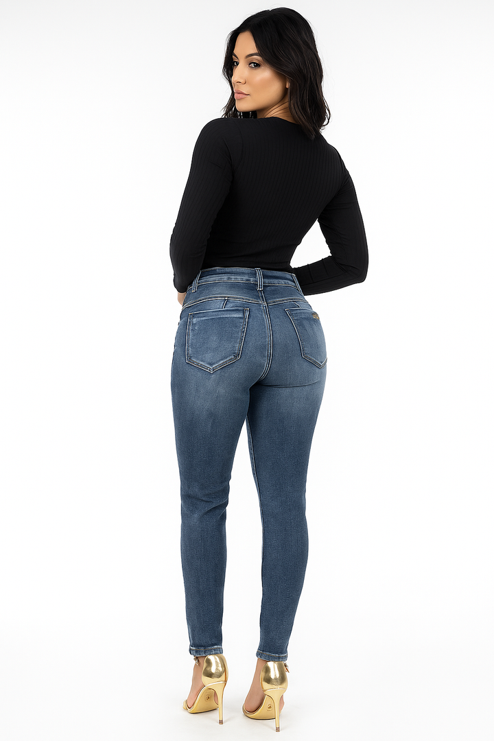 Calça Skinny Feminina Empório Pit Bull Azul Estonado