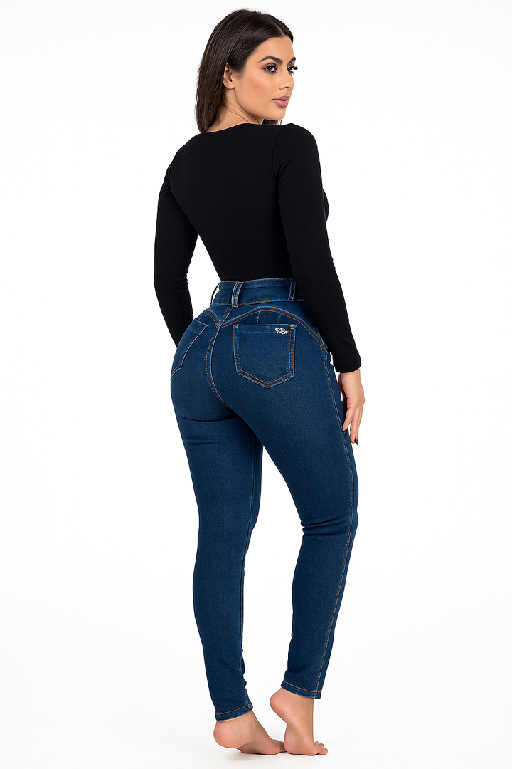 Calça Skinny Feminina Empório Pit Bull Azul Médio
