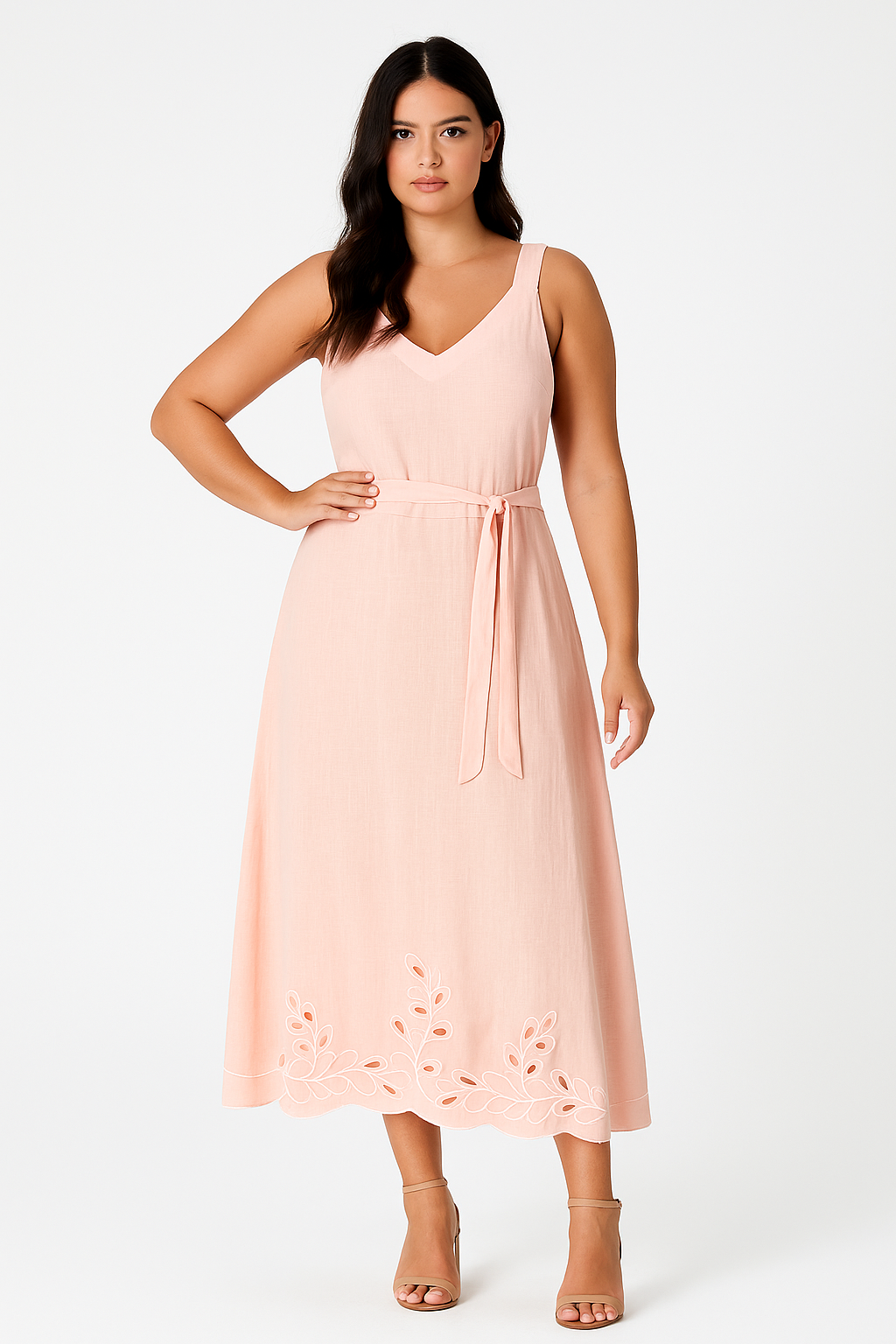 Vestido Klepton Midi Bordado
