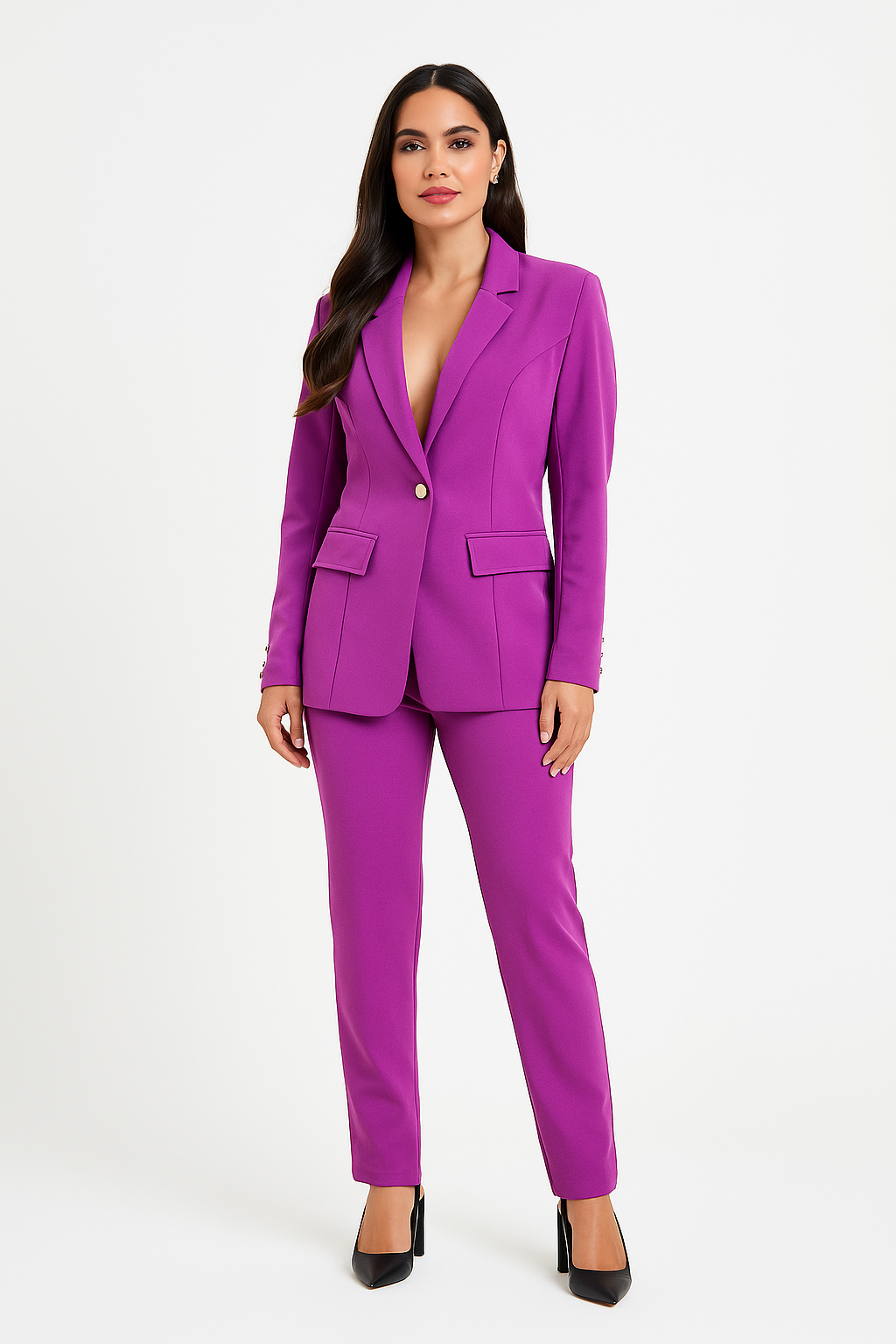 Blazer Klepton Feminino Roxo Alfaiataria