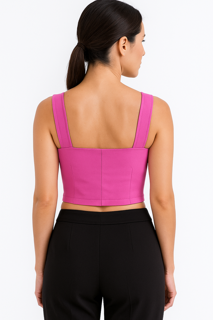 Cropped Klepton Feminino Pink Alças Largas