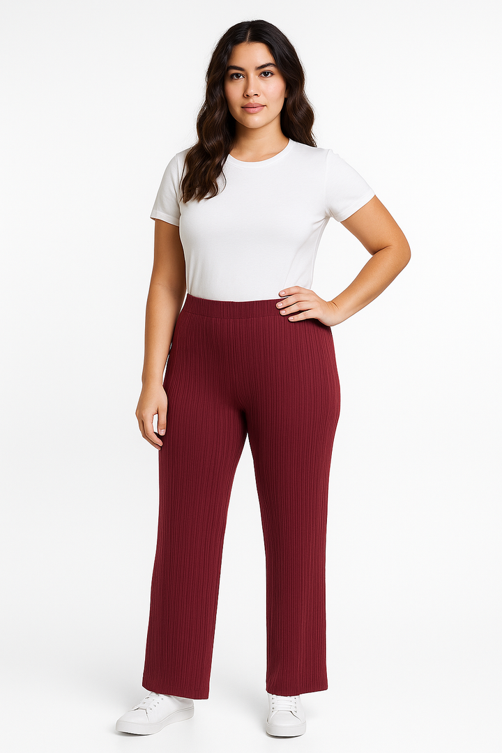 Calça Klepton Feminina Canelada Vinho Confort Fit