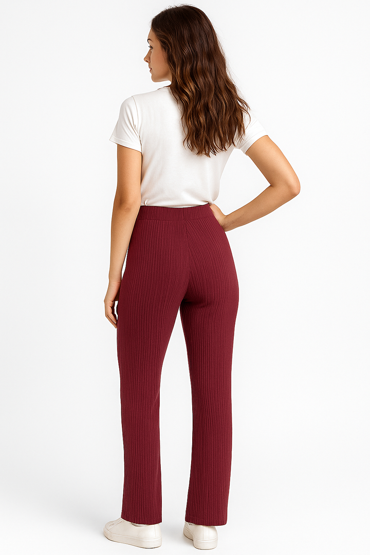 Calça Klepton Feminina Canelada Vinho Confort Fit