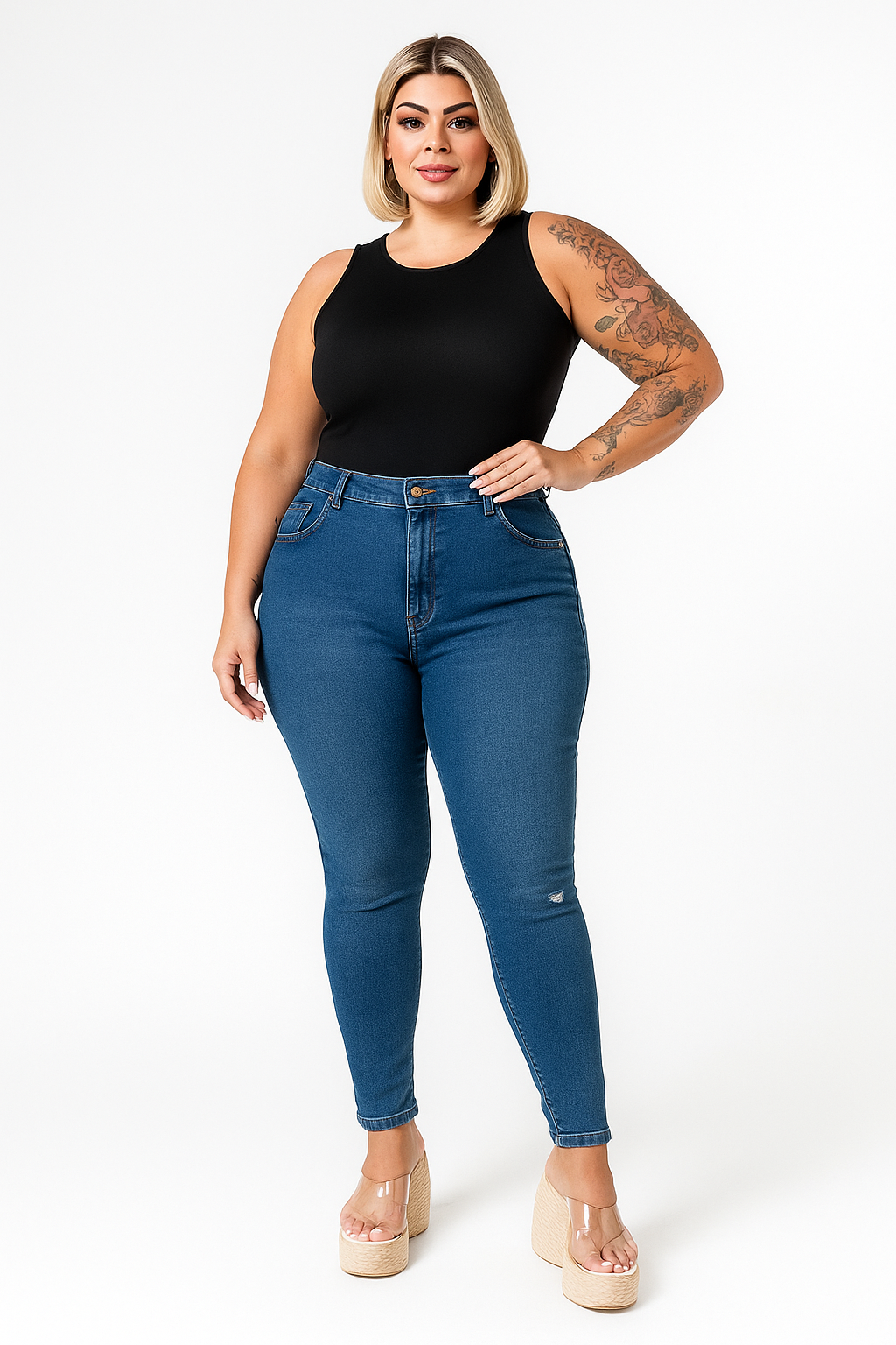 Body Regata Básica Plus Size Fofofinha