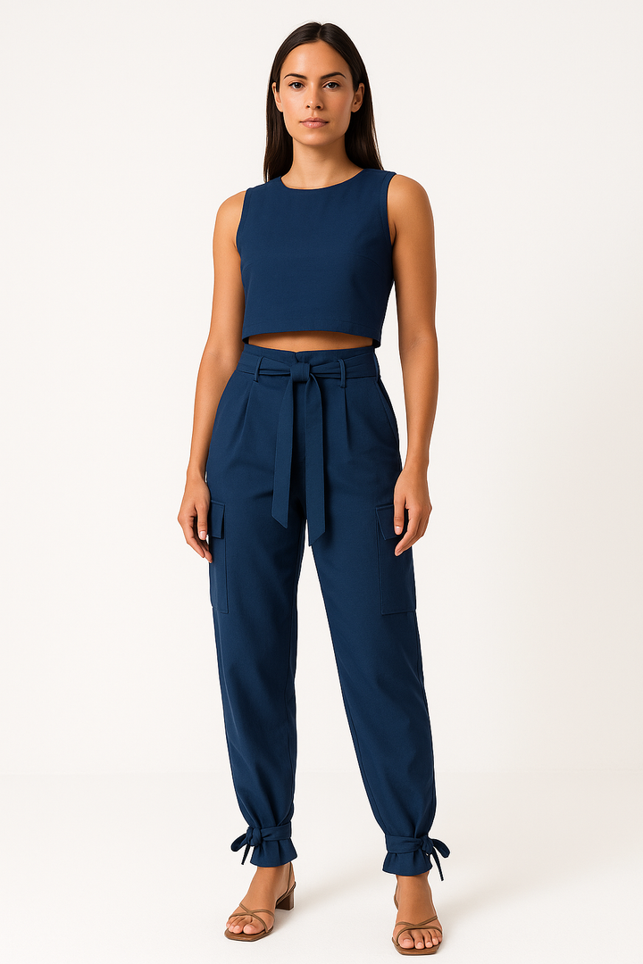 Conjunto Cropped e Calça Alfaiataria