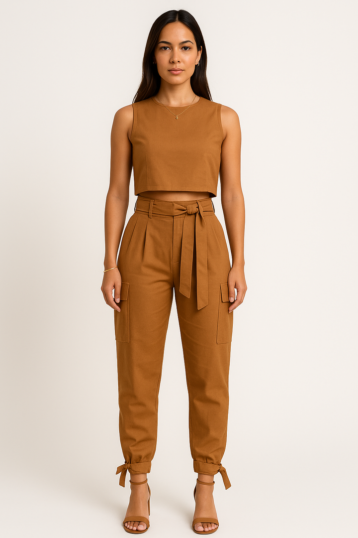Conjunto Cropped e Calça Alfaiataria