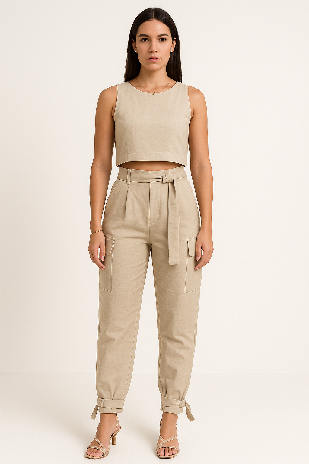 Conjunto Cropped e Calça Alfaiataria
