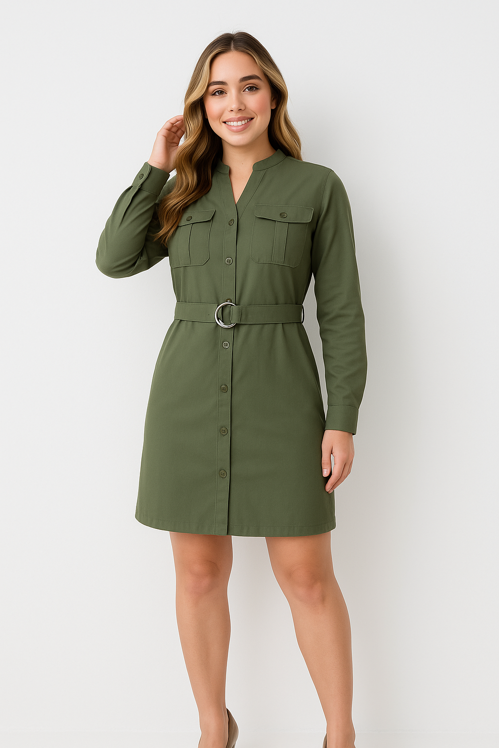 Vestido Chemise com Cinto