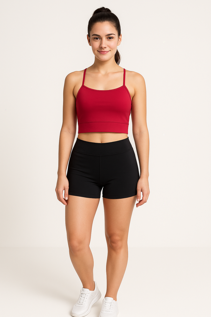 Top Fitness Feminino K2B Alças Finas Vermelho