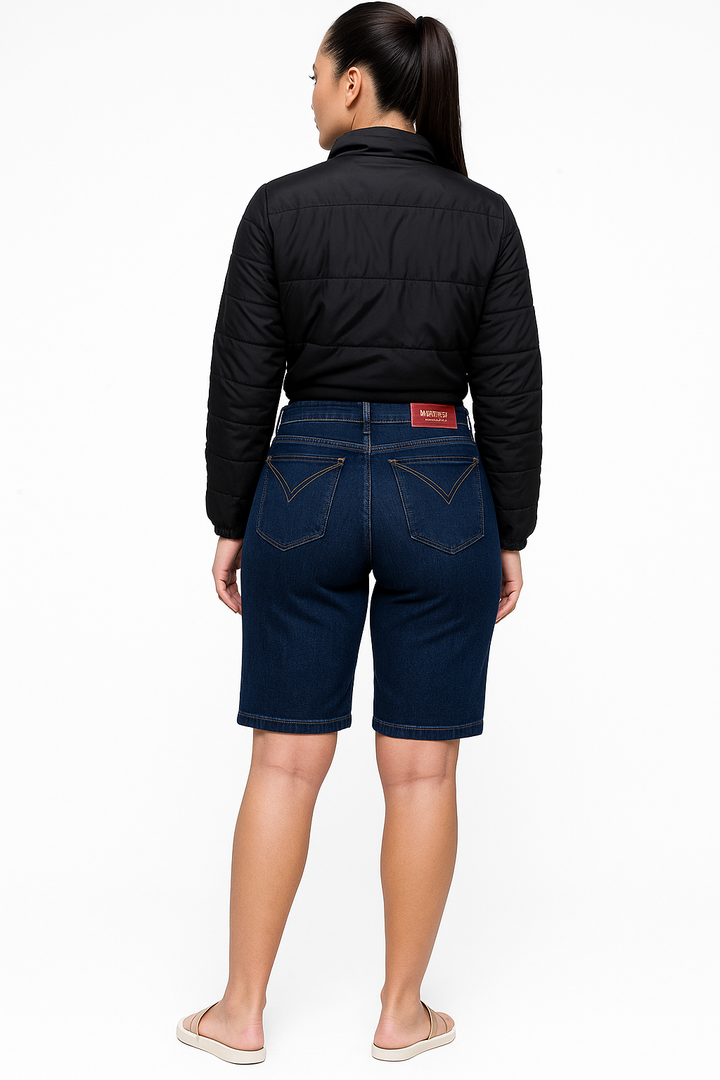 Bermuda Jeans Feminina Cintura Alta KLEPTON