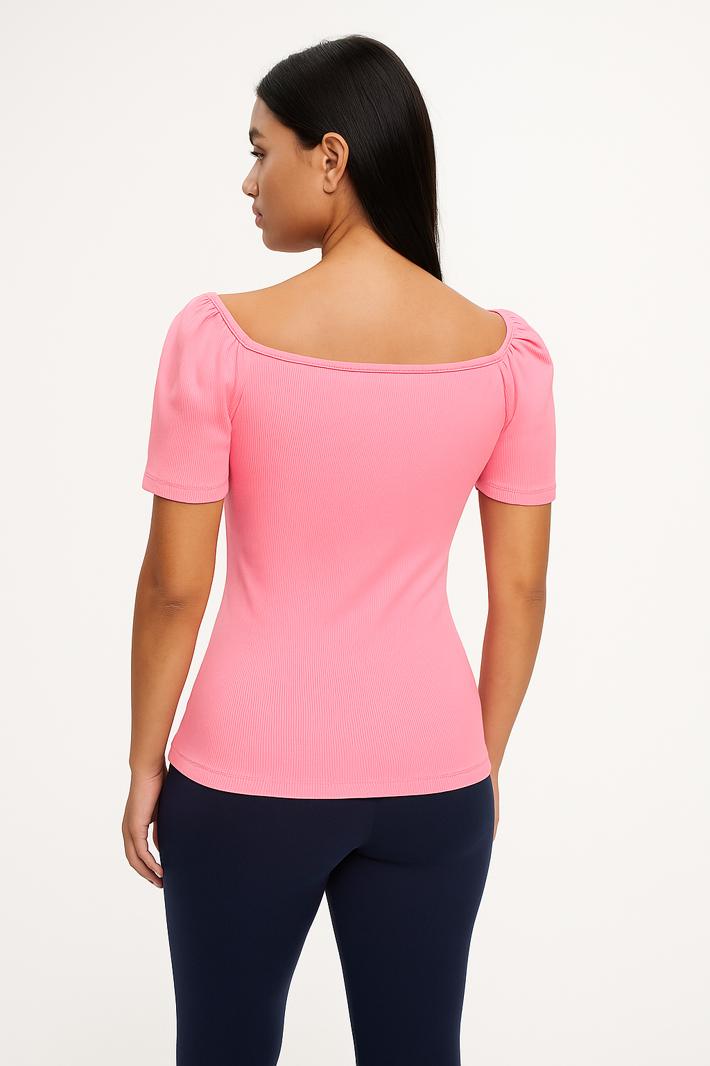 Blusa com Bojo Triniti Com Detalhe Em V k2b