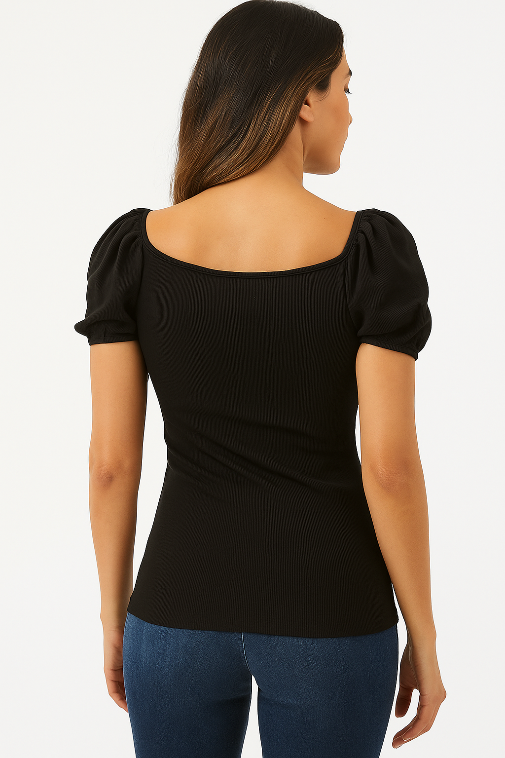 Blusa com Bojo Triniti Com Detalhe Em V k2b