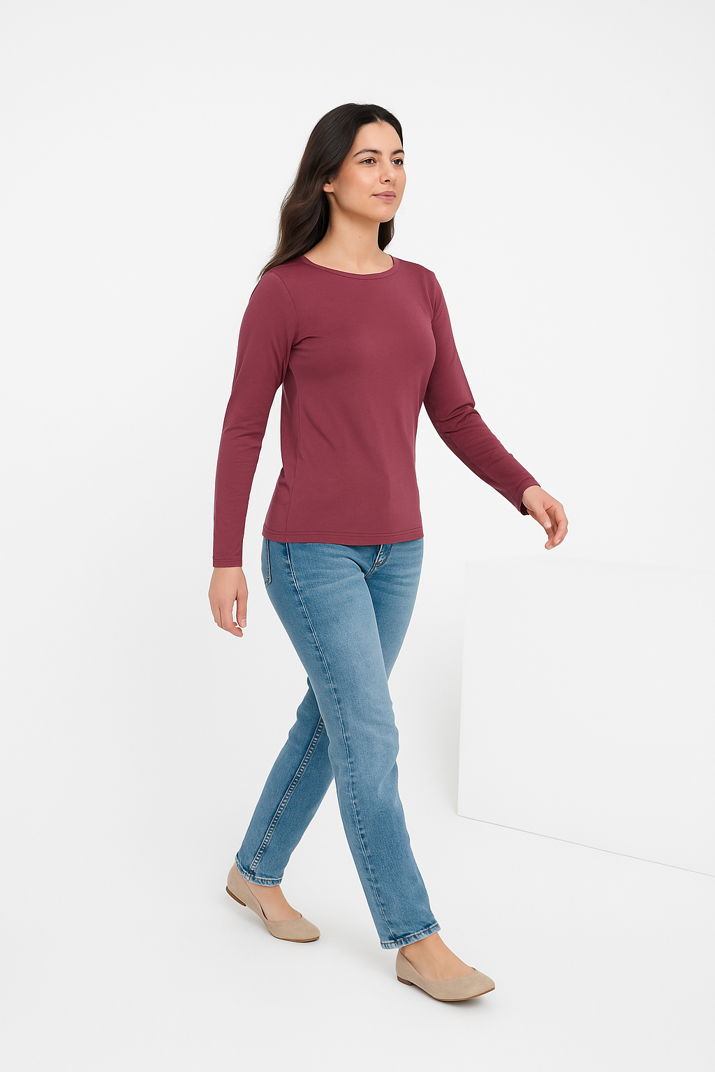 Blusa K2B Feminina Manga Longa Gola Redonda