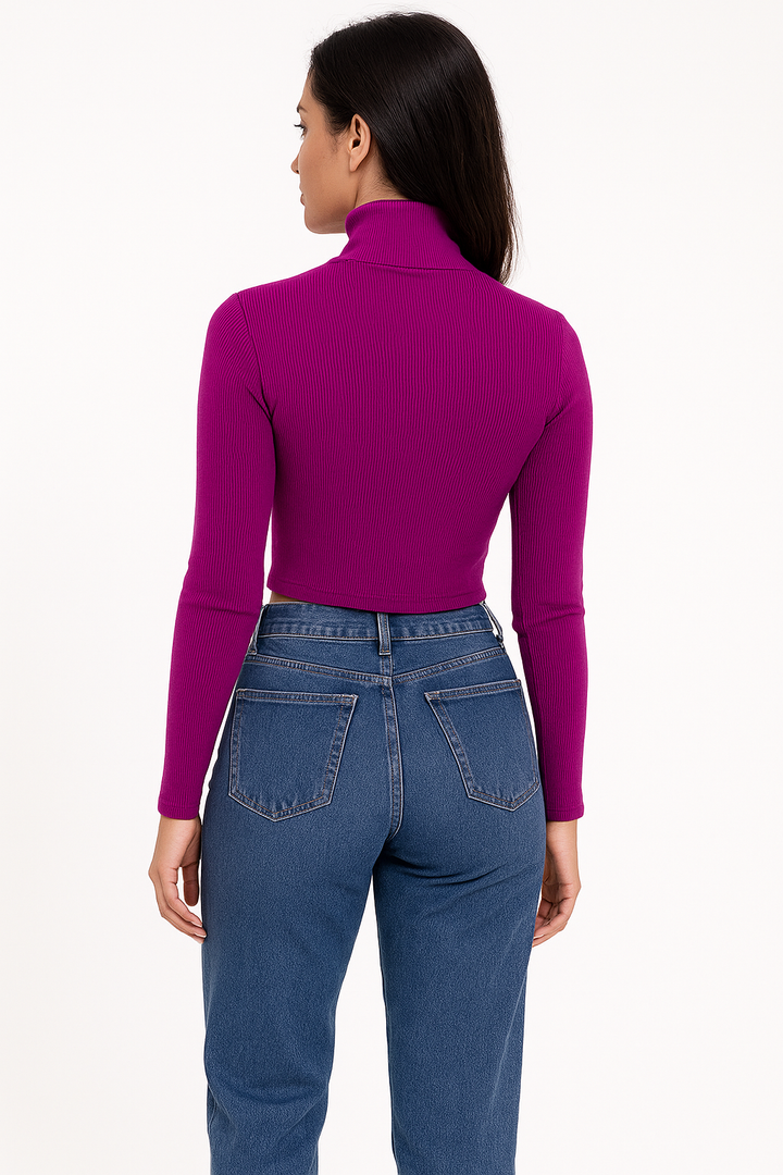 Blusa K2B Feminina Manga Longa Recorte Ombro