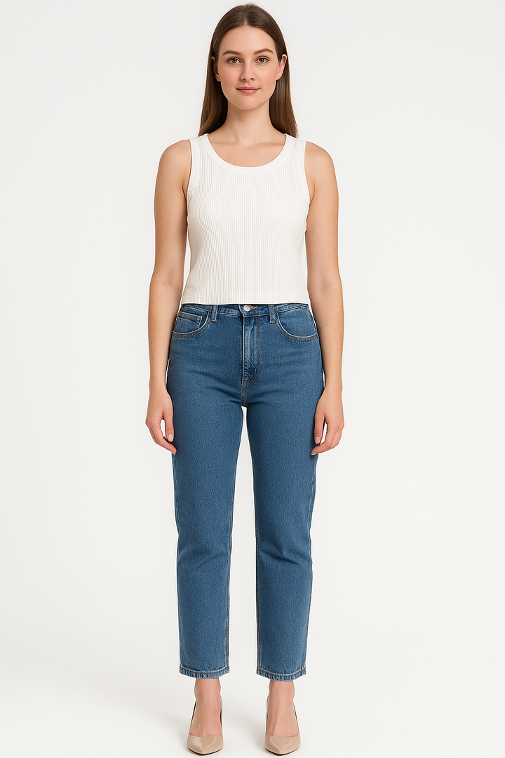 Cropped K2B Feminino Canelado Gola Redonda