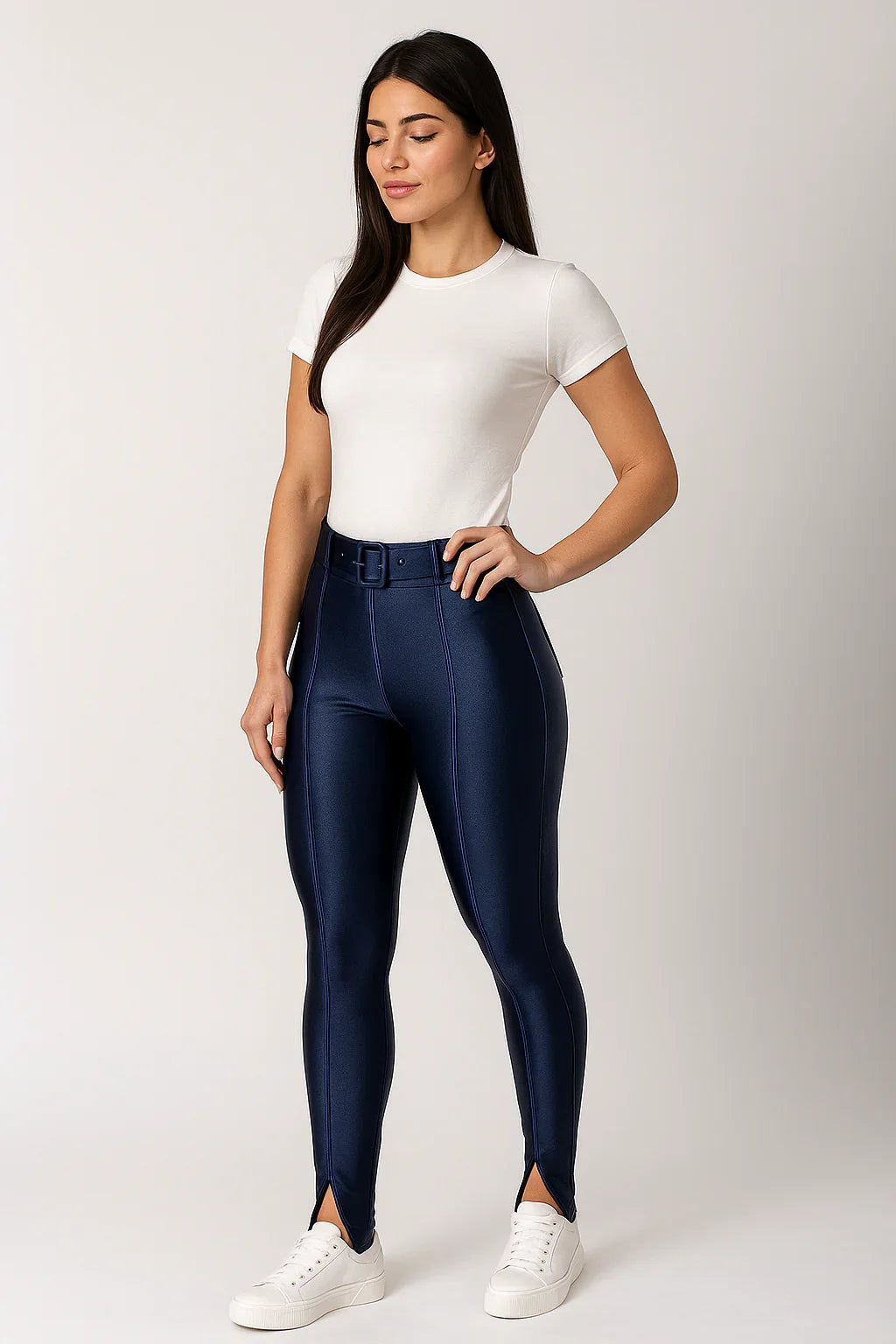 Calça Legging Montaria Cirrê Cinta Modela k2b