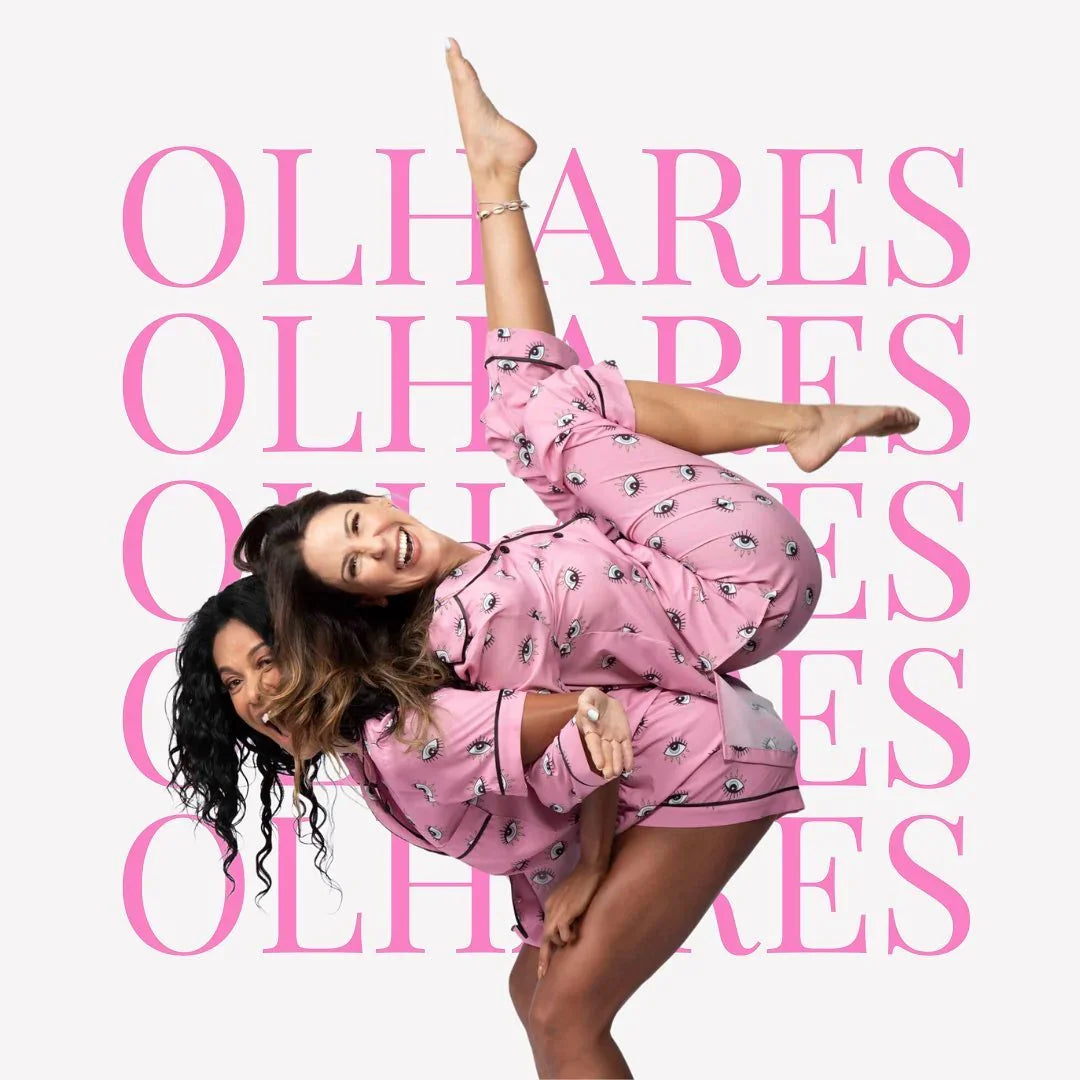 Pijama Longo Love Olhares Leon
