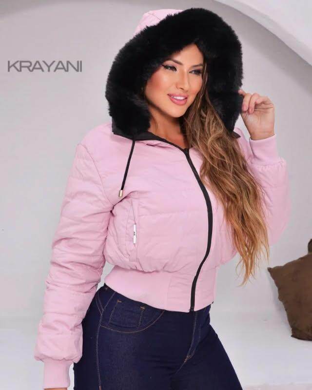Jaqueta Cropped Puff Dupla Face Leon - Leon Elegance