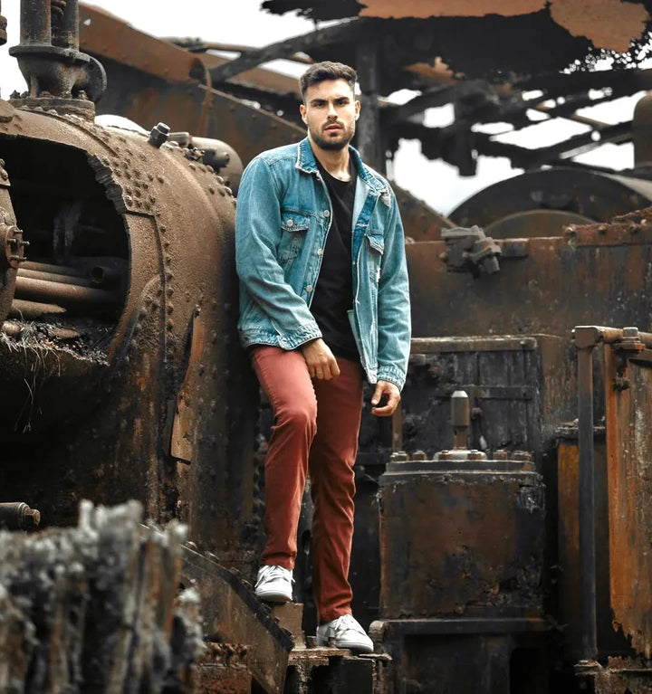 Jaqueta Jeans Destroyed Fitlane Leon