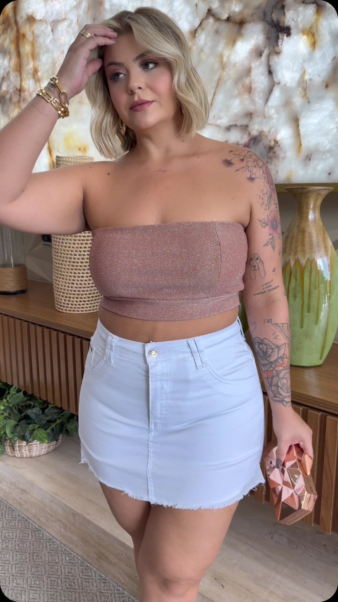 Saia Jeans Preta FoFinha